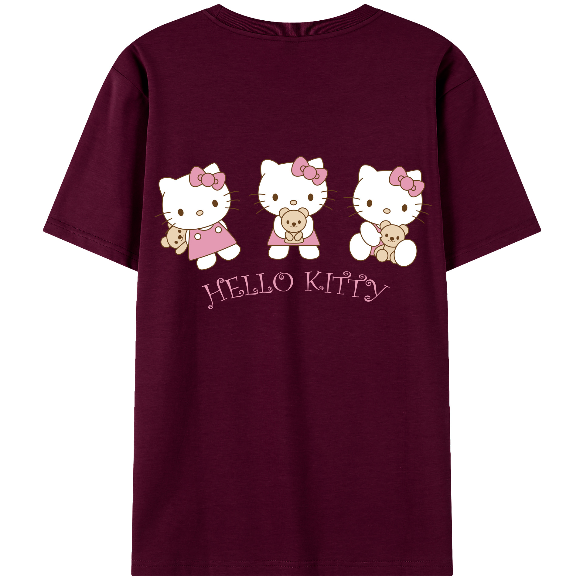 （画像用） Hello Kitty ハローキティ レディース半袖Tシャツ(バックプリント)